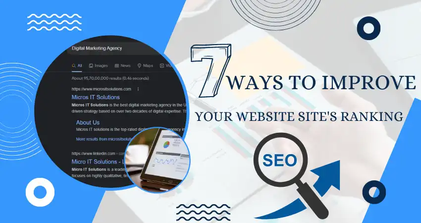 7 ways to improve your Website site's ranking (SEO)